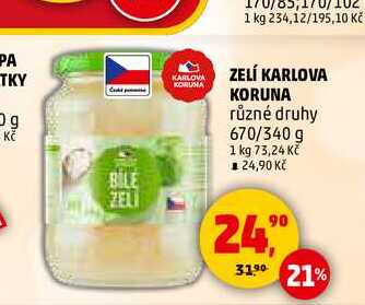 ZELÍ KARLOVA KORUNA, 670 g