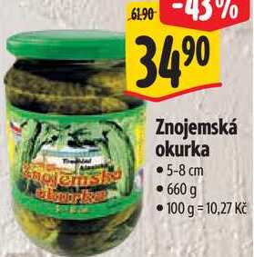 Znojemská okurka, 660 g 