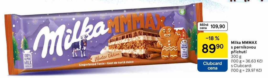 Milka MMMAX s perníkovou příchutí, 300 g