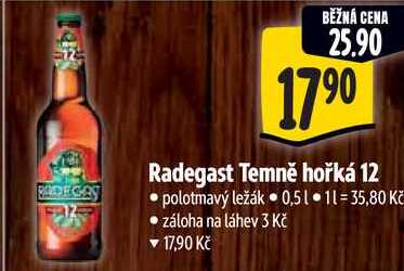 Radegast Temně hořká 12, 0,51 