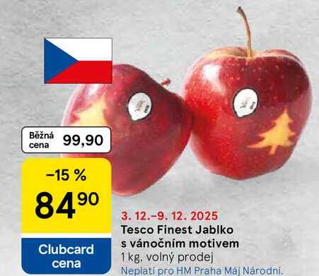 Tesco Finest Jablko s vánočním motivem, 1 kg