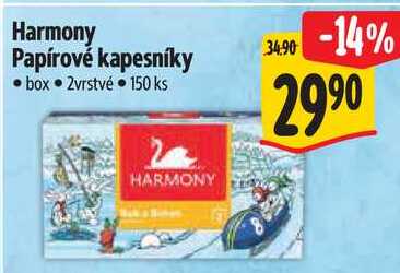 Harmony Papírové kapesníky, 150 ks