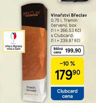 Vinařství Břeclav, 0.75 l, Tramín červený, box  