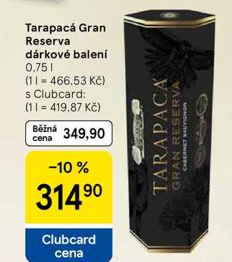 Tarapacá Gran Reserva dárkové balení, 0,75 l
