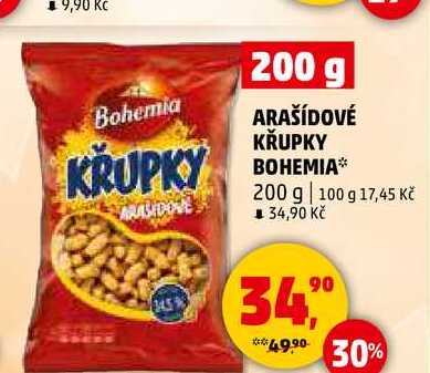 ARAŠÍDOVÉ KŘUPKY BOHEMIA, 200 g 