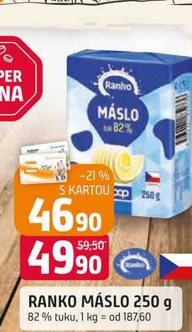 RANKO MÁSLO 250 g 82% tuku