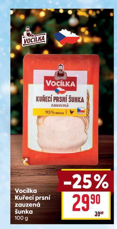 Vocilka Kuřecí prsní zauzená šunka 100g