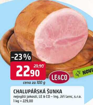CHALUPÁŘSKÁ ŠUNKA 100g
