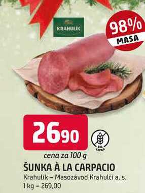 ŠUNKA À LA CARPACIO 100g