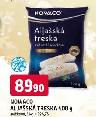 NOWACO ALJAŠSKÁ TRESKA 400 g 