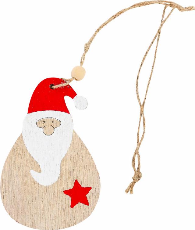 Závěsná dekorace dřevěná červený mix