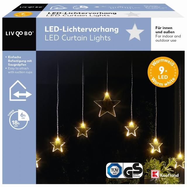 Liv&Bo LED Světelný závěs hvězdy