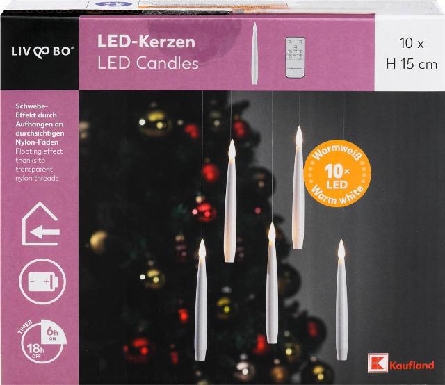 LIV & BO LED svíčky na stromeček bílé