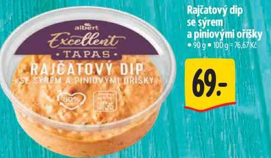 Rajčatový dip se sýrem a piniovými oříšky 90 g