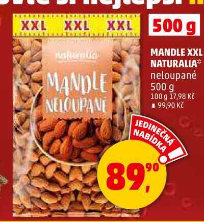 MANDLE XXL NATURALIA neloupané, 500 g
