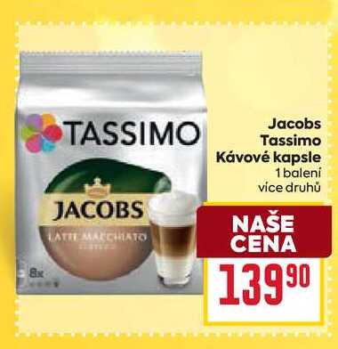 Jacobs Tassimo Kávové kapsle 1 balení