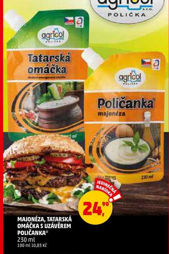 TATARSKÁ OMÁČKA S UZÁVĚREM POLIČANKA, 230 ml