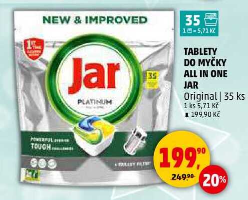 TABLETY DO MYČKY ALL IN ONE JAR Original, 35 ks