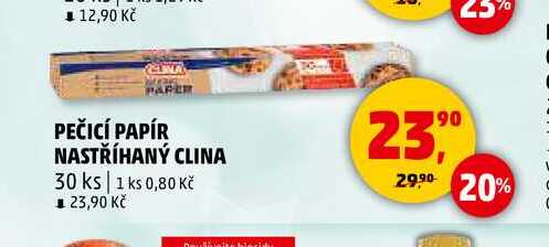 PEČICÍ PAPÍR NASTŘÍHANÝ CLINA, 30 ks