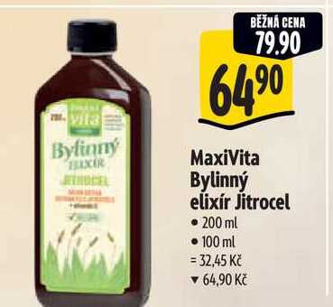 MaxiVita Bylinný elixír Jitrocel, 200 ml