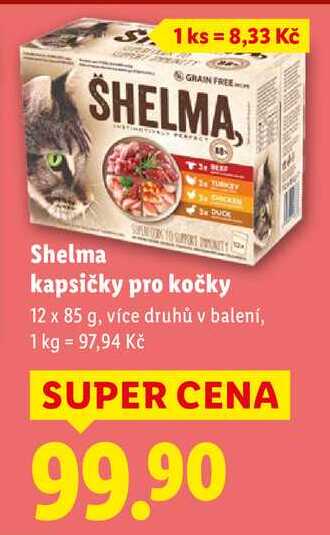 Shelma kapsičky pro kočky, 12x 85 g