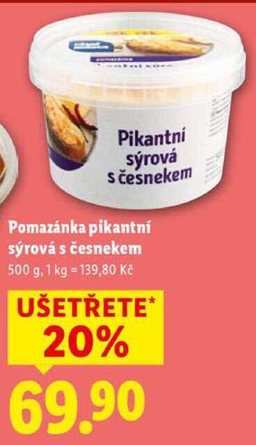 Pomazánka pikantní sýrová s česnekem, 500 g