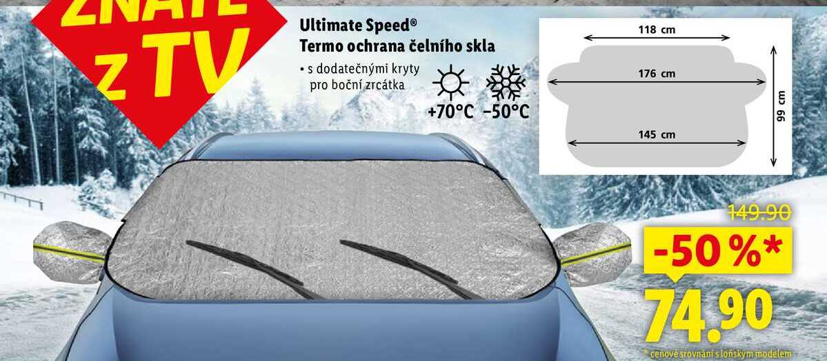 Ultimate Speed Termo ochrana čelního skla 