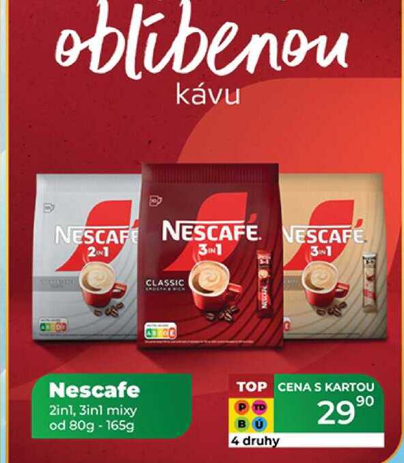 Nescafe 2in1, 3in1 80-165 g