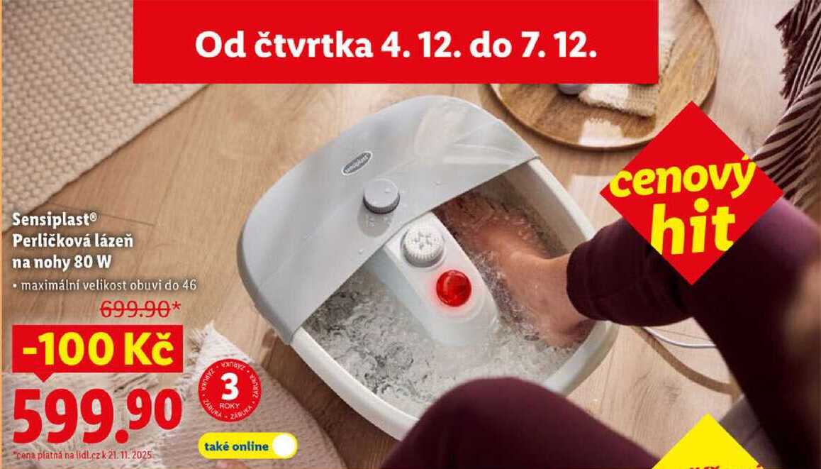 Sensiplast Perličková lázeň na nohy 80 W
