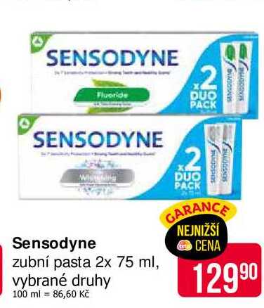Sensodyne zubní pasta 2x 75 ml