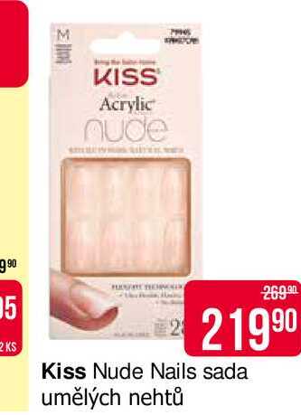 Kiss Nude Nails sada umělých nehtů 