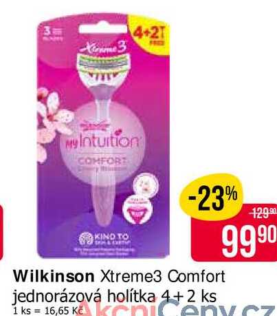 Wilkinson Xtreme3 Comfort jednorázová holítka 4+2 ks 
