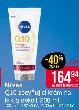 Nivea Q10 zpevňující krém na krk a dekolt 200 ml 