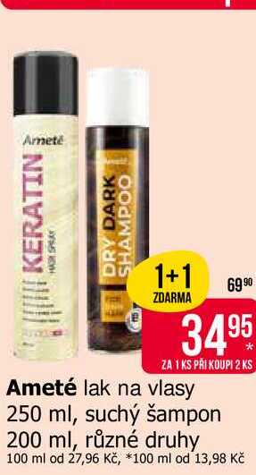 Ameté lak na vlasy 250 ml