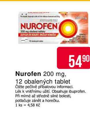 Nurofen 200 mg, 12 obalených tablet 