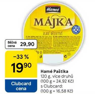Hamé Paštika, 120 g, více druhů