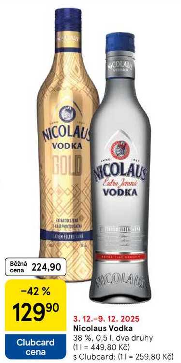 Nicolaus Vodka 38 %, 0.5 l