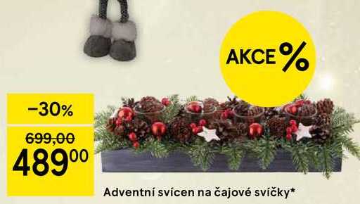 Adventní svícen na čajové svíčky