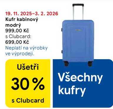 Kufr kabinový modrý 