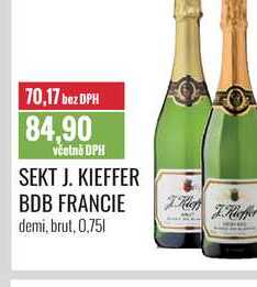 SEKT J. KIEFFER BDB FRANCIE 0,75l