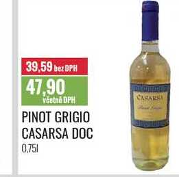 PINOT GRIGIO CASARSA DOC 0,75l