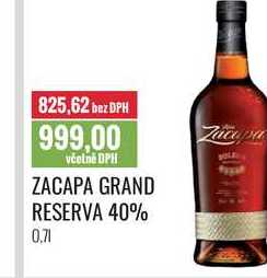 ZACAPA GRAND RESERVA 40% 0,7l