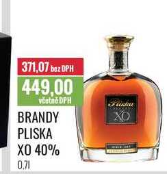 BRANDY PLISKA XO 40% 0,7l