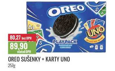OREO SUŠENKY + KARTY UNO 257g 