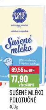 SUŠENÉ MLÉKO POLOTUČNÉ 400g 
