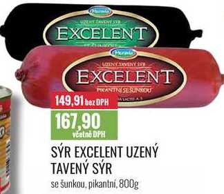 SÝR EXCELENT UZENÝ TAVENÝ SÝR 800g 