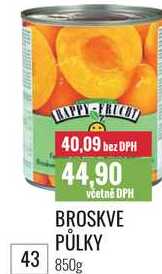 BROSKVE PŮLKY 850g 
