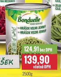 Bonduelle hrášek velmi jemný 2500g