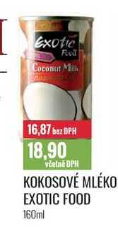 KOKOSOVÉ MLÉKO EXOTIC FOOD 160ml 