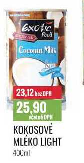 KOKOSOVÉ MLÉKO LIGHT 400ml 
